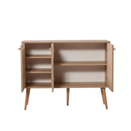 Hanah Home Mega-731 Consola Roble Sonoma, 120x90cm, Tablero Partículas Melamina, Patas Carpe, Mueble Salón Diseño